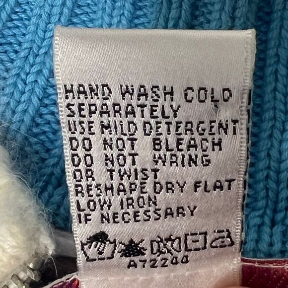 Quacker Factory Sweater Cardigan Full Zip Cotton Angora Snowman Winter Festive L - Picture 4 of 12